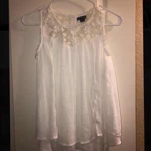 New Directions white fancy tank top